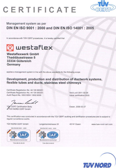 Certificate DIN EN ISO 9001 / DIN EN ISO 14001