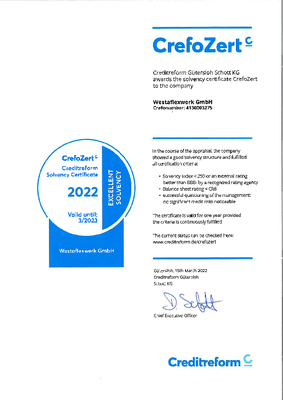 Credit rating and certificate Credit rating and certificate