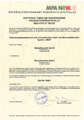 EG-Konformitätserklärung / CE-Kennzichnung für System MSD