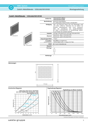 Zuluft-/Abluftblende silber/weiss Zuluft-/Abluftblende silber/weiss
