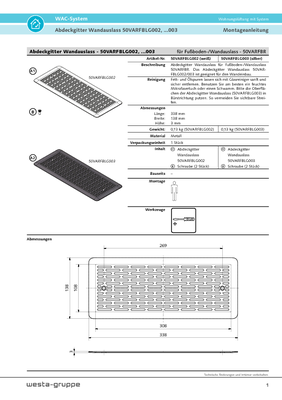 Abdeckgitter Fussboden/Wandauslass